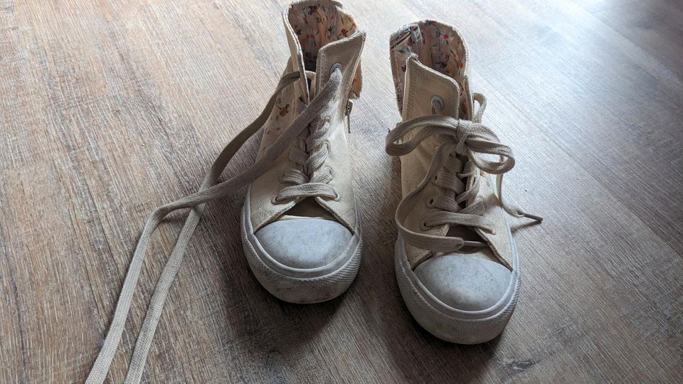 Sommerschuhe Leinen beige Blumen Gr. 30 in Laatzen