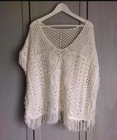 Neuer Poncho Überwurf ONE SIZE weiß Ibiza Hippie Niedersachsen - Hemmoor Vorschau