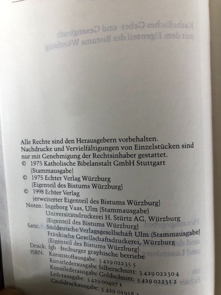 4x Gotteslob Messbuch Schott Gesangsbuch in Alzenau