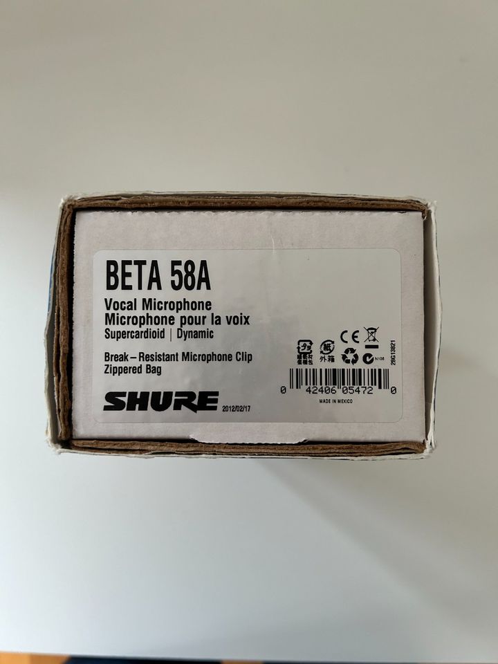 Shure BETA 58 A inkl. Originalverpackung in Mannheim