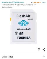 Toshiba Flash Air W-03 SD Speicherkarte 32 GB /  3D Drucker etc. Bielefeld - Bielefeld (Innenstadt) Vorschau