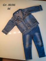 Jeanshose mit Jeansjacke, Gr.80/86 Hessen - Schmitten Vorschau