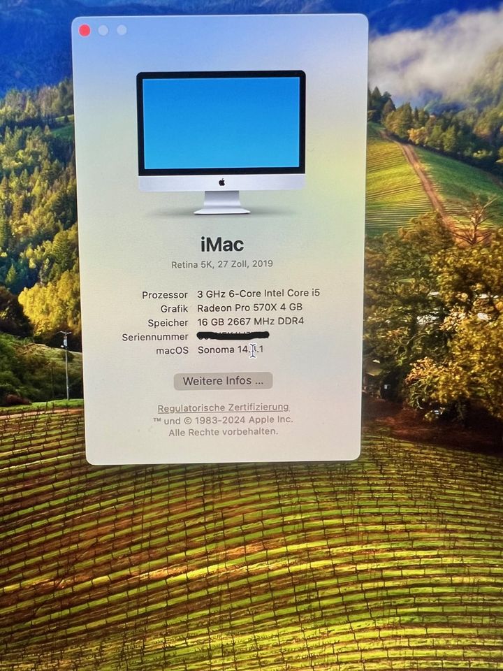 Apple iMac Retina 5K, 27", 2019, 3 GHz-6-Core Intel Core i5, 16GB in Berlin