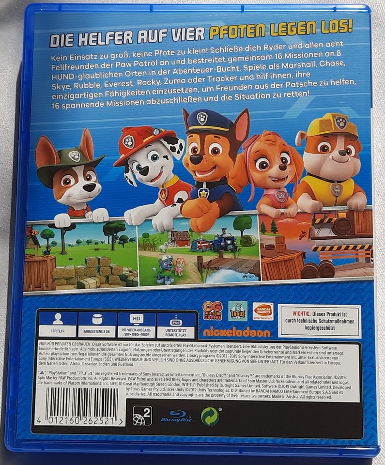 PAW PATROL IM EINSATZ - PLAYSTATION 4 PS4 PS 4 in Schöningen