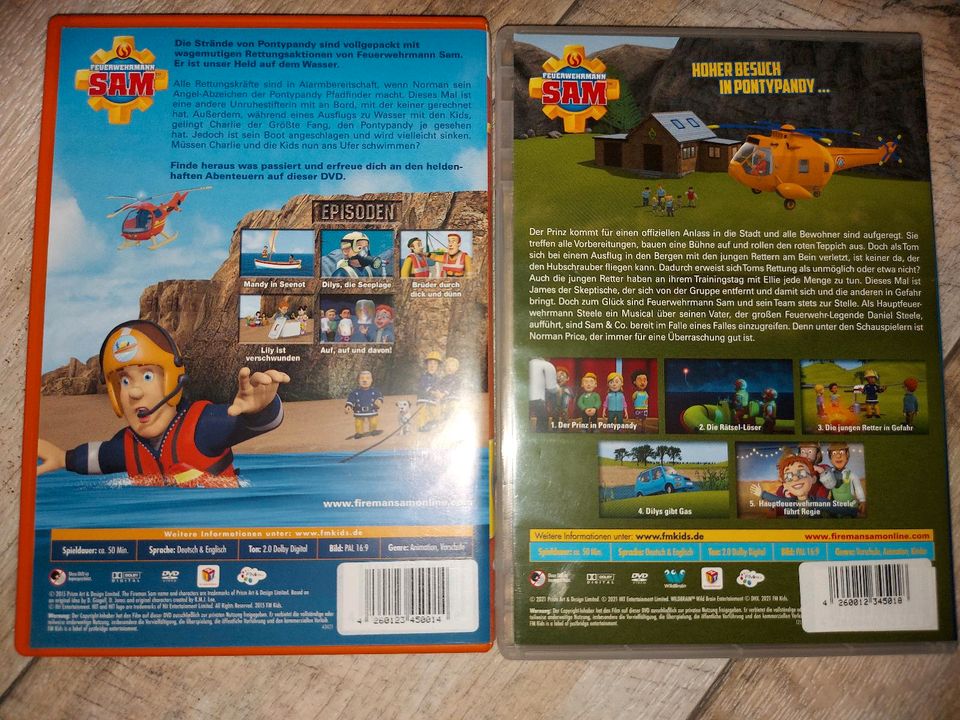 Feuerwehrmann Sam DVD Sammlung + Hörspiel in Bergen auf Rügen