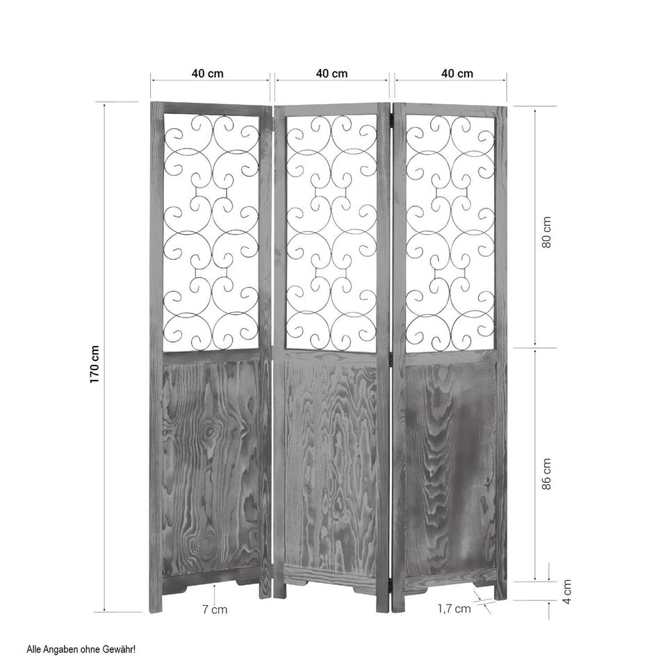 Paravent Raumtrenner Raumteiler Holz Sichtschutz Braun VB89€* in Magdeburg