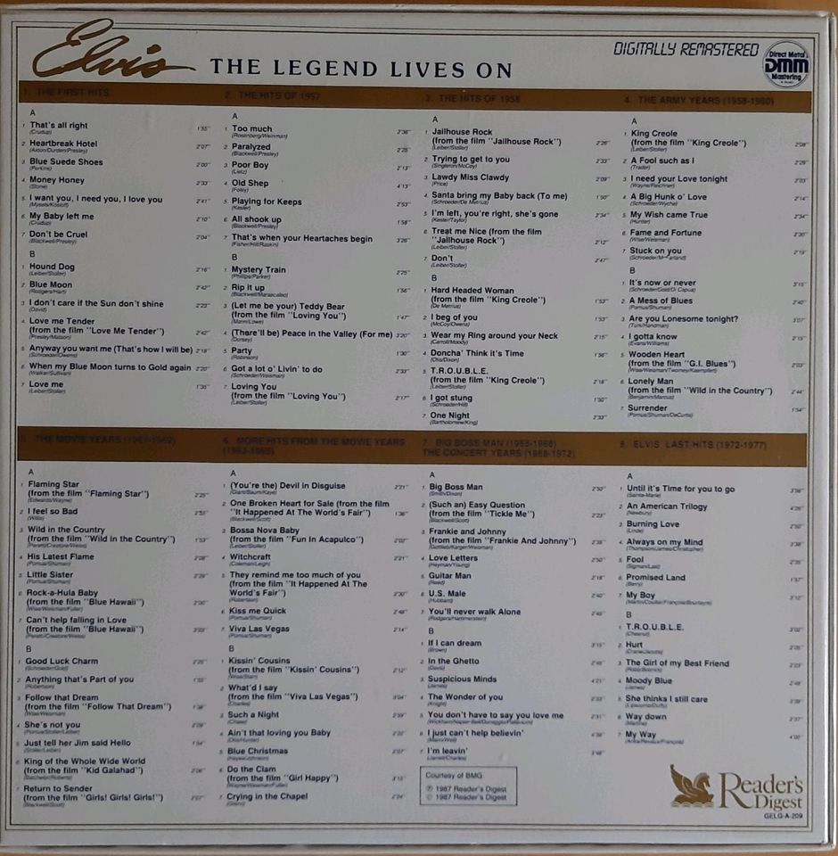 Elvis Presley, LPs,,The Legend Lives on,, unbenutzt in Altenburg