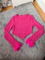 Shein Longsleeve Langarmshirt pink mit Federn Größe M Niedersachsen - Osnabrück Vorschau