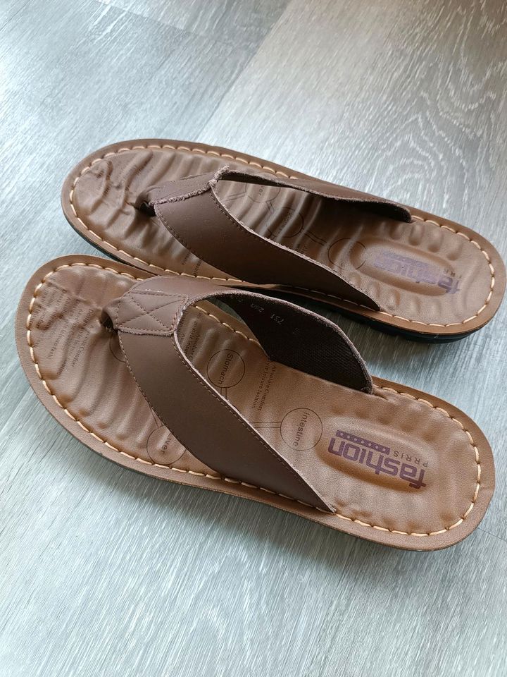 SAPHIRVOGEL™ LEDER FLIP FLOPS FÜR MÄNNER, NEU!! in Hohentengen am Hochrhein