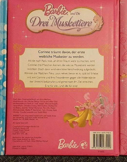 Barbie die Musketiere Buch in Aue