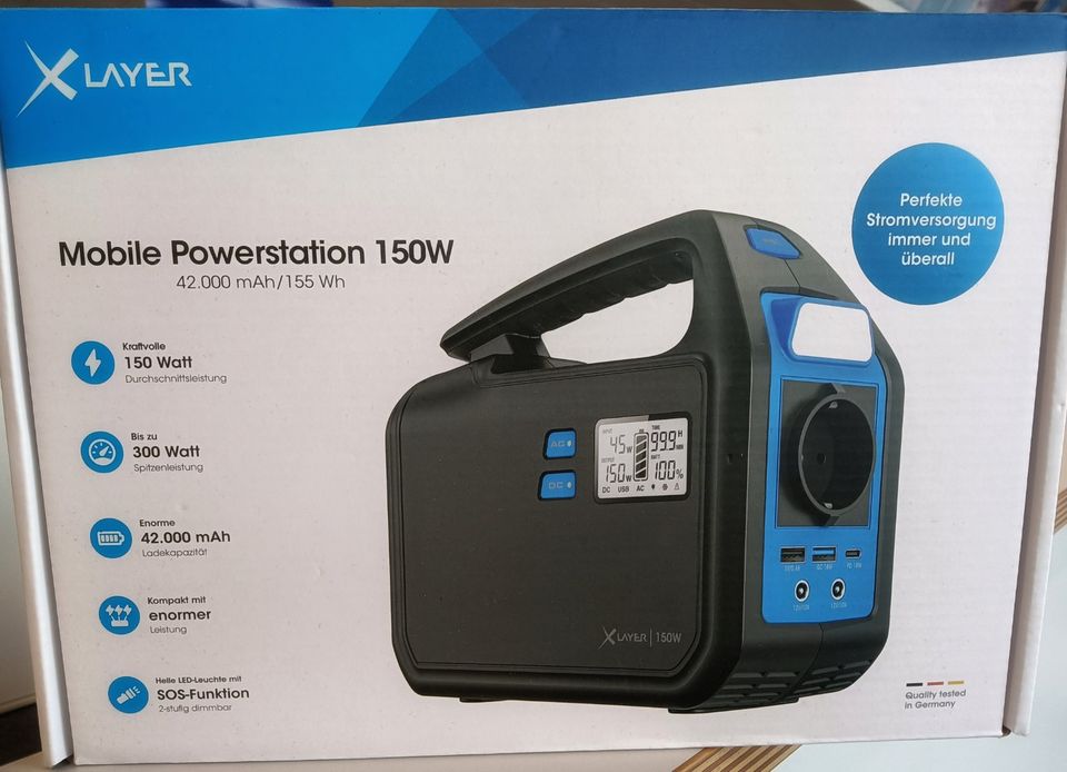 XLayer Mobile Powerstation 150W Black / Blue 42.000 mAh / 155Wh in Wilhelmshaven