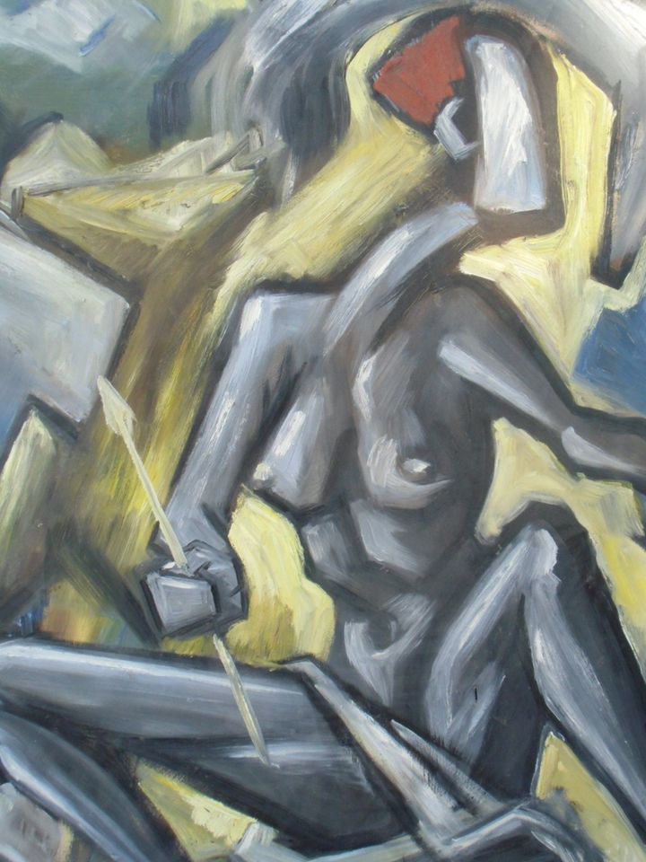 Grosses abstraktes Gemälde 121 cm x 105 cm, ab heute 40% in Emsdetten