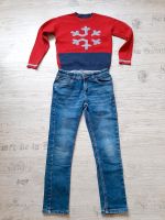 2tlg Bekleidungspaket Strick pulli Jeans Weihnachten Gr.128 134 Rheinland-Pfalz - Linz am Rhein Vorschau