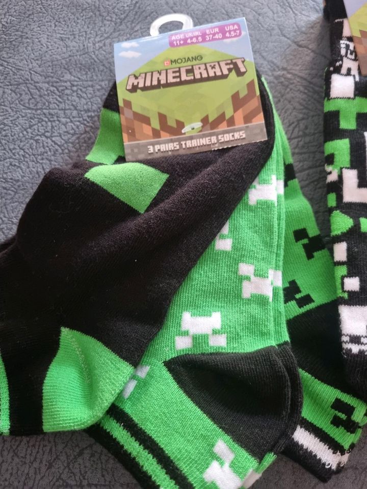 MINECRAFT Sneaker Socken, Gr. 37-40 - NEU mit ETIKETT in Kaiserslautern