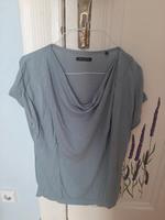 Blaugraues Damen Marc O'Polo Shirt mit Wasserfallausschnitt Gr. L Berlin - Pankow Vorschau