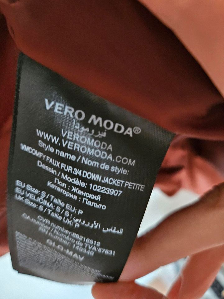 Vero Moda Puffer Daunenmantel Gr.S 36 rostrot in Bad Waldsee