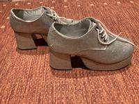 Glitzer Disco Plateau Schuhe Silber Bayern - Siegsdorf Vorschau
