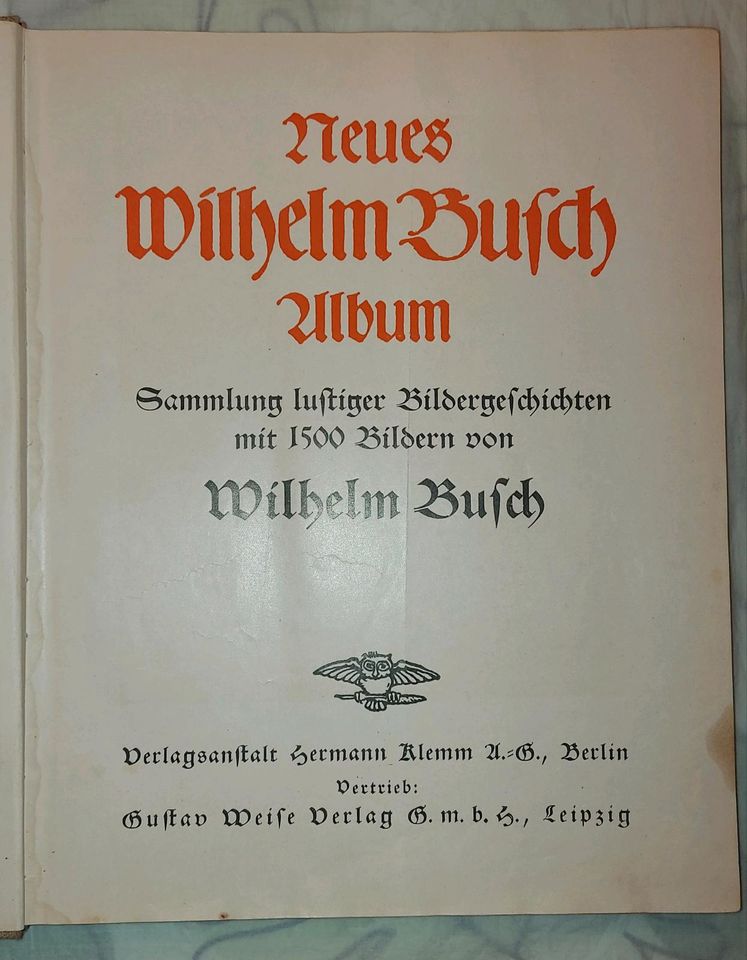 Neues Wilhelm Busch Album, zwischen 1910/1914, antik. in Waldenburg