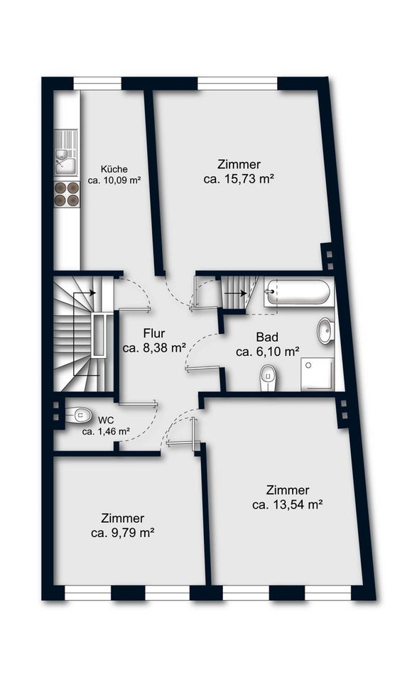 PURNHAGEN-IMMOBILIEN -  Gelegenheit! Alt-Bremer-Reihenmittelhaus direkt im Viertel in Bremen