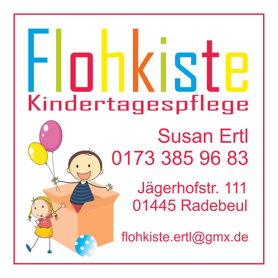 Kindertagespflege Flohkiste freier Platz ab 08 2024 in Radebeul