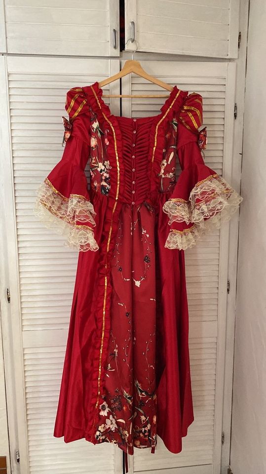 Faschingskostüm Viktorianisch inspiriertes Kleid, rot, NEU! in Thierhaupten