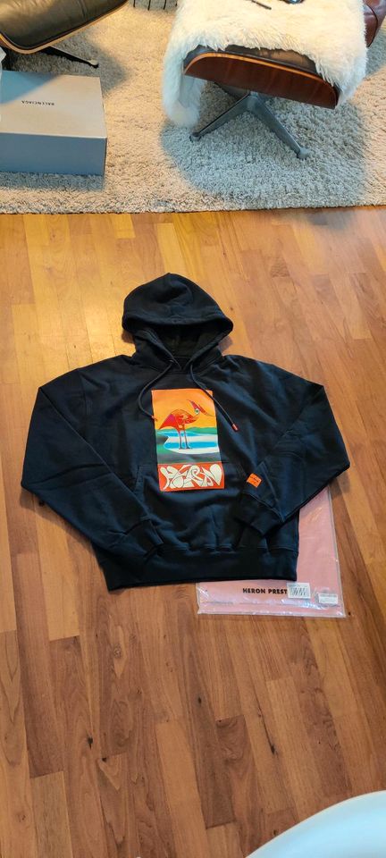 Heron Preston Abstract Black Orange Hoodie XL Herrenpullover Neu in München