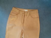 Hose Curry Beige Leder Highwaist 36 Vintage Biker Straight Nordrhein-Westfalen - Lippstadt Vorschau