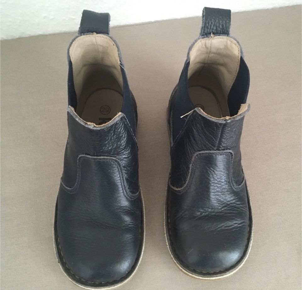 Kmins ⭐️ Stiefel Boots dunkelblau Größe 29 Leder in Eckersdorf