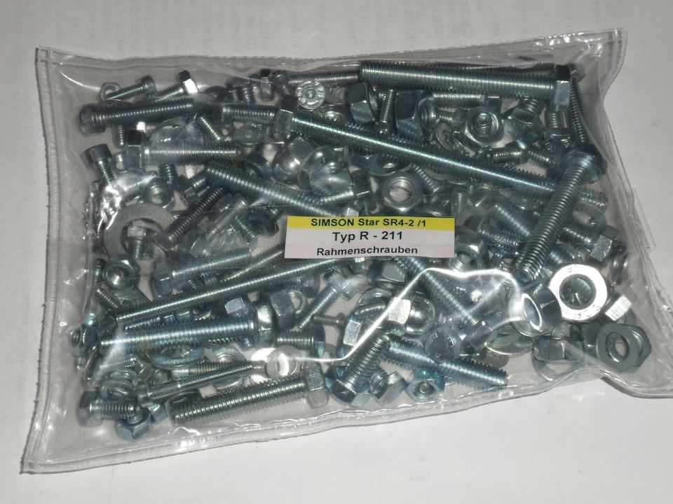 Simson Star SR4-2/1 - *305 Rahmen Schrauben Set 211* Normteile in Werdohl