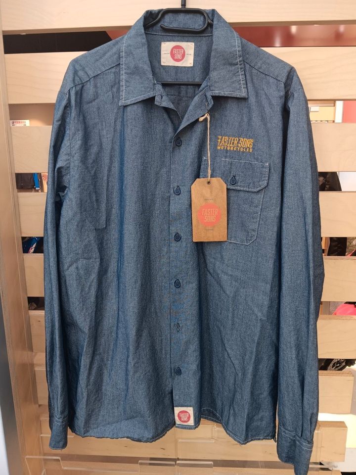 Original Yamaha Faster Sons Hemd Jeanshemd Shirt Größe L Rarität in Neuss