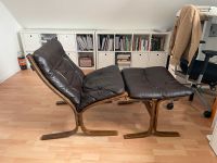 Westnofa Siesta Lounge Chair und hocker mid -Century ECHTLEDER! Nordrhein-Westfalen - Meerbusch Vorschau