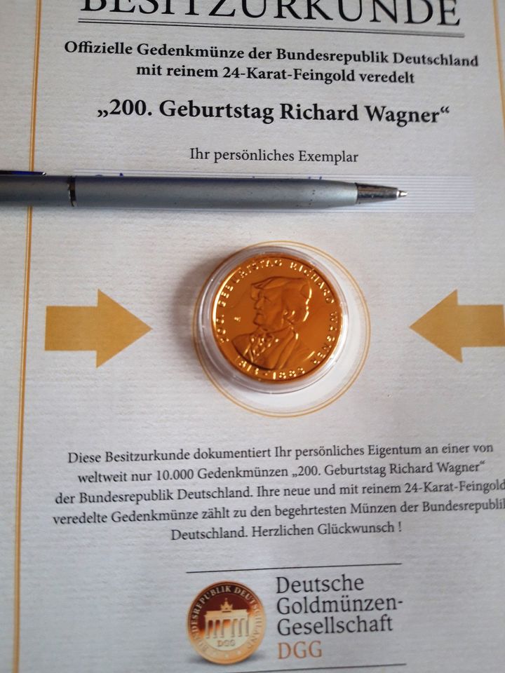 10€ Gedenkmünze 200. Geburtstag Richard Wagner in Hatzenbühl