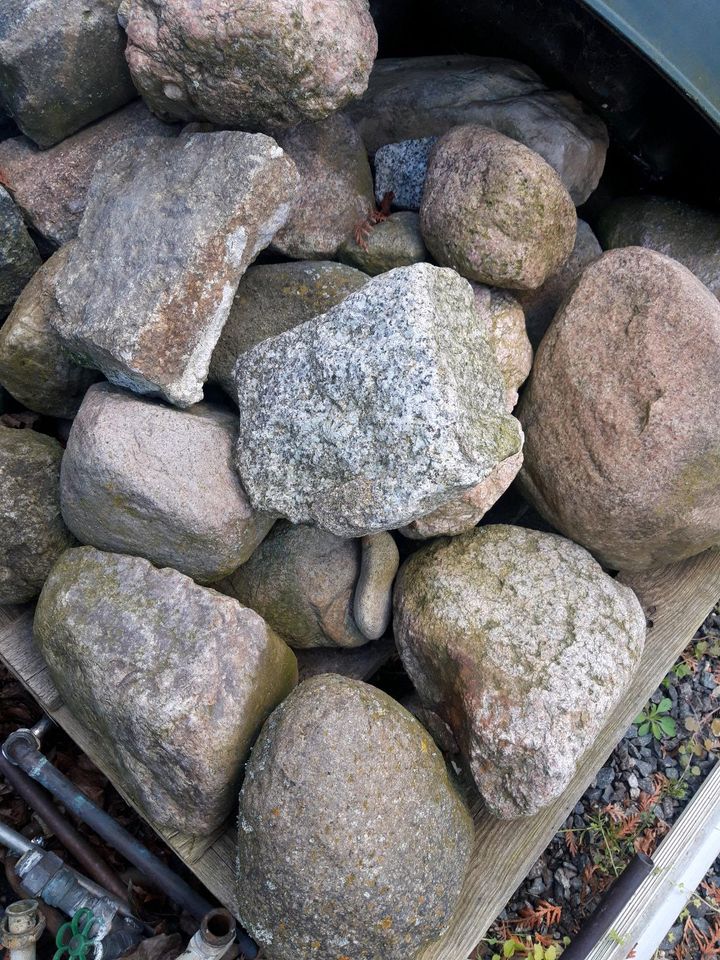 Feldsteine, Bruchsteine - verschiedene Gesteine in Delitzsch