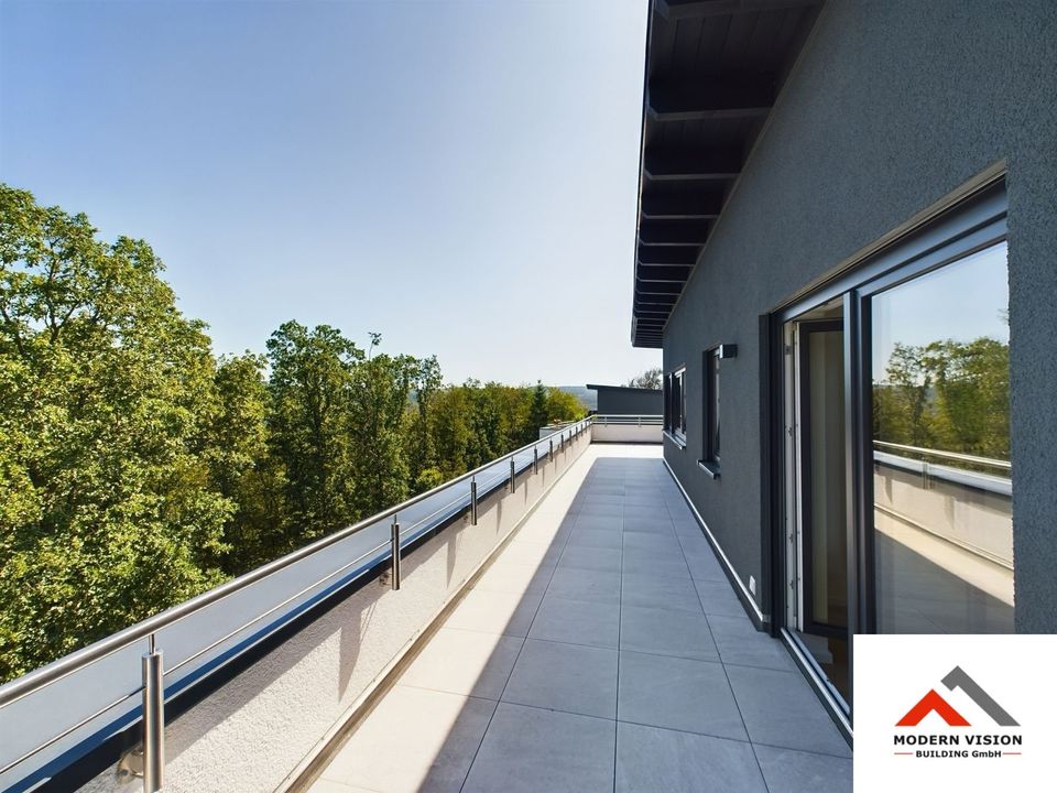 Zu Vermieten: Neubau - Modernes Penthouse mit großer Dachterrasse in schöner Wohnlage | 55743 Idar-Oberstein in Idar-Oberstein