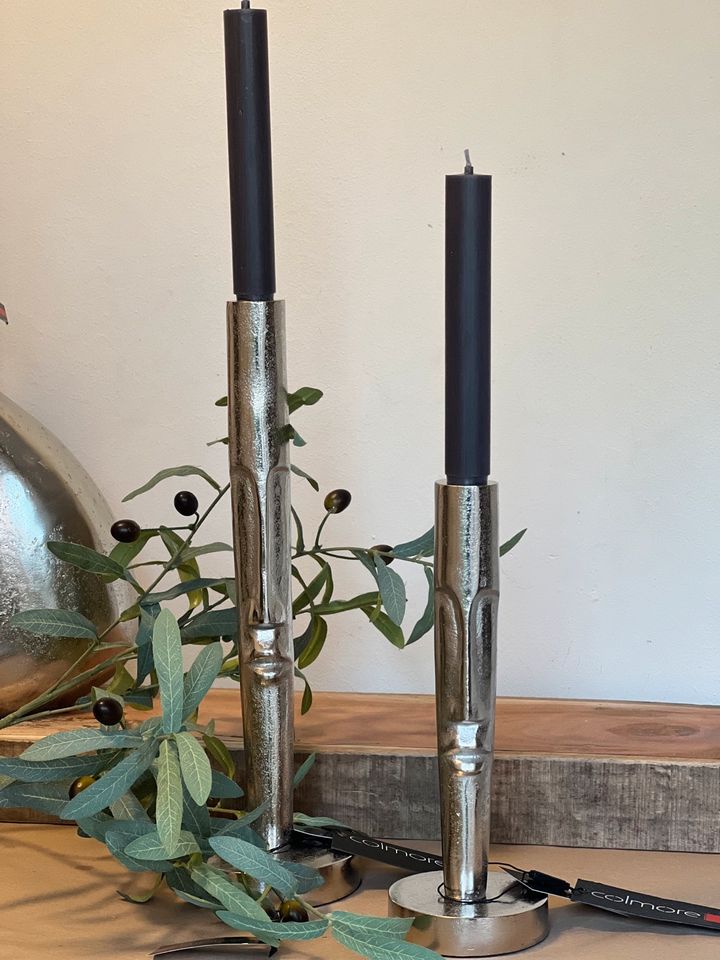 Diga Colmore Kerzenständer Alu NEU Gesicht Candle Holder RAW in Reken