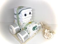 Windeltraktor grün/grau - Geschenk zur Geburt Taufe Baby neutral Bayern - Pemfling Vorschau