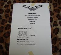 Danzig 2002 Memorabilia Daysheet Show Sheet Running Order Backsta Bochum - Bochum-Südwest Vorschau