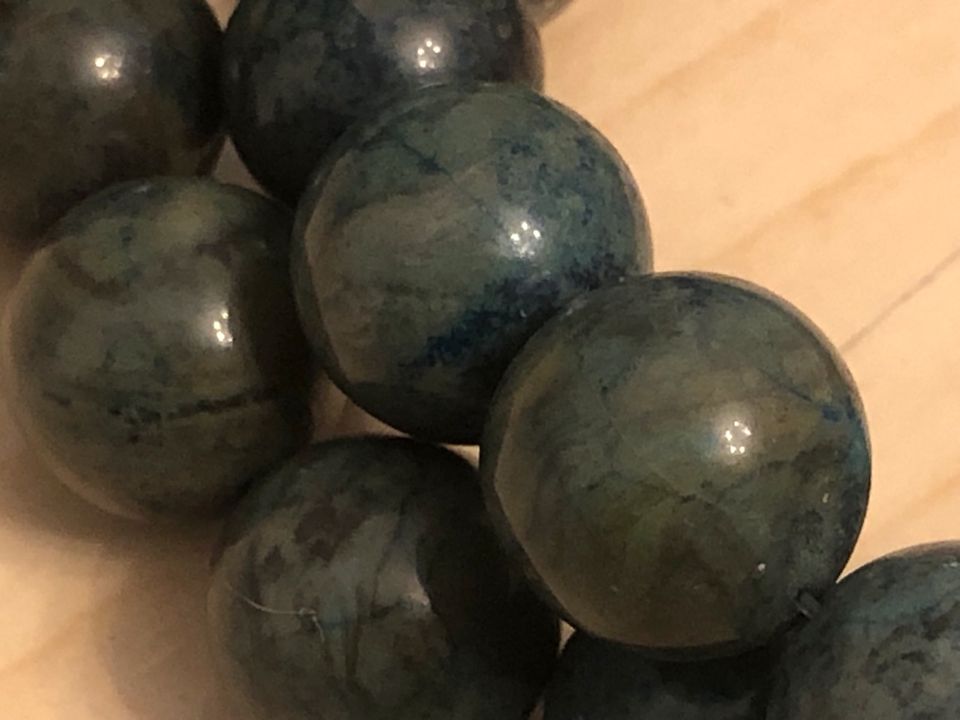 Exklusiv* Hübsche Apatit Perlen - grün-bläuliche Töne 14 mm(#268) in Lauenau