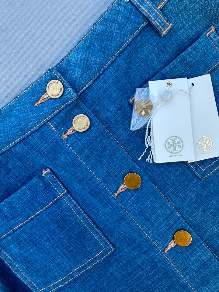 100% ORIGINAL TORY BURCH JEANS ROCK BLAU DENIM Gr. 0 XS NEU in München