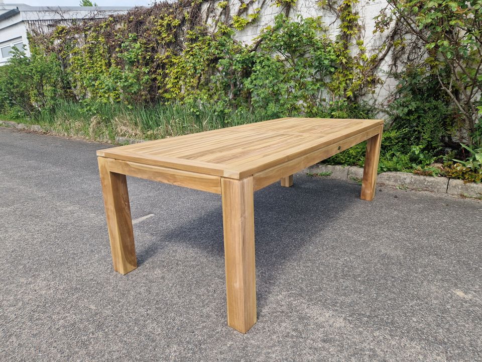 Gartentisch Teak Teaktisch 180cm massiv Tisch Garten Esstisch in Bad Schwartau