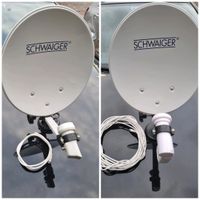 2 x Schwaiger Satellitenschüssel tragbar LNB +LNC Laube Camping Bochum - Bochum-Nord Vorschau