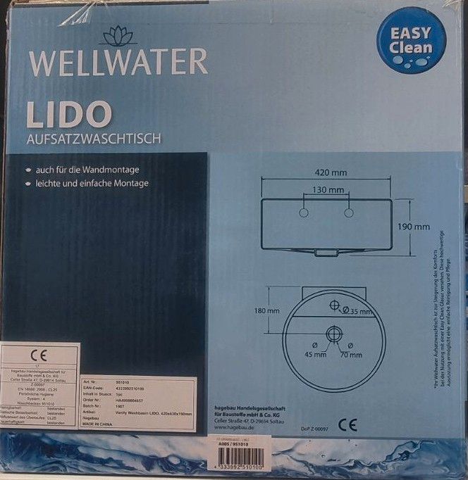 WELLWATER LIDO AUFSATZWASCHTISCH in Stralsund