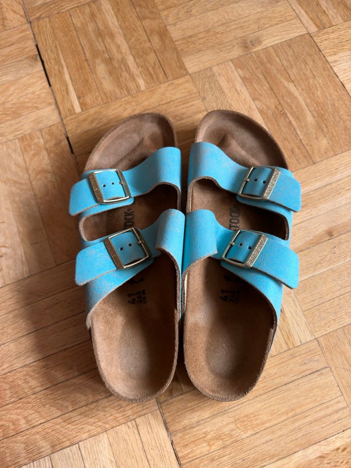 Birkenstock Arizona echt Leder Echtleder Sandalen NEU blau in Templin