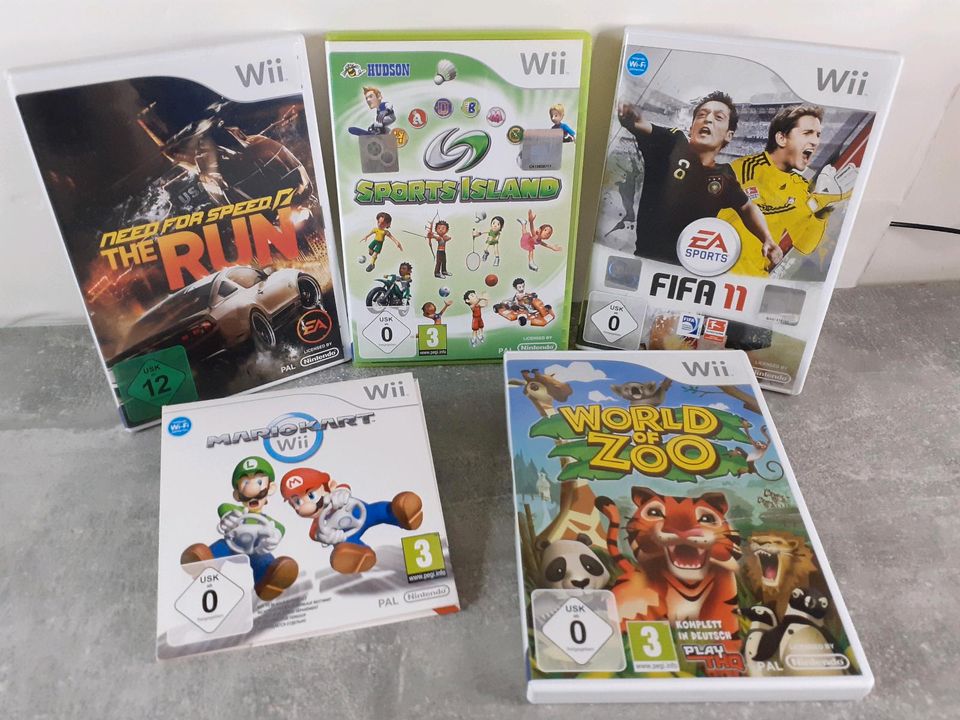 Nintendo Wii Konsole + 10 Spiele (u.a. Mario Kart) & Zubehör in Bonn