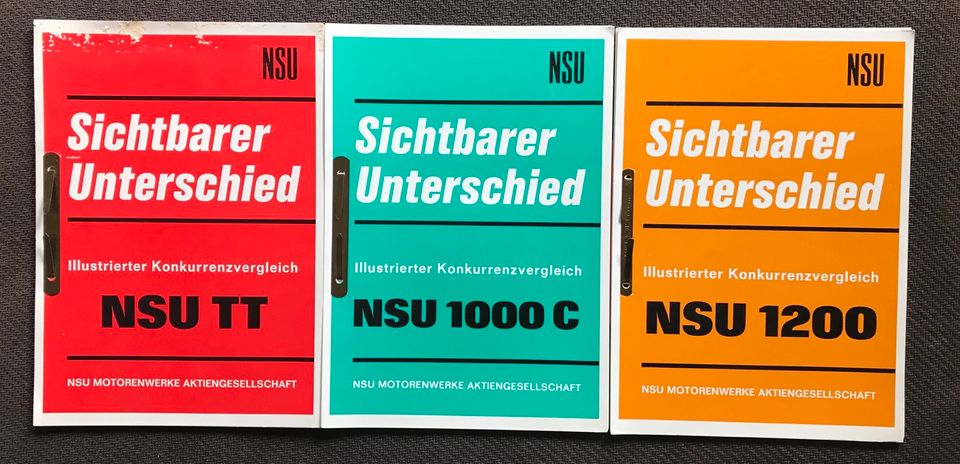 Sehr selten NSU Illustrierter KONKURRENZVERGLEICH 1000 C 1200 TT in Nürnberg (Mittelfr)