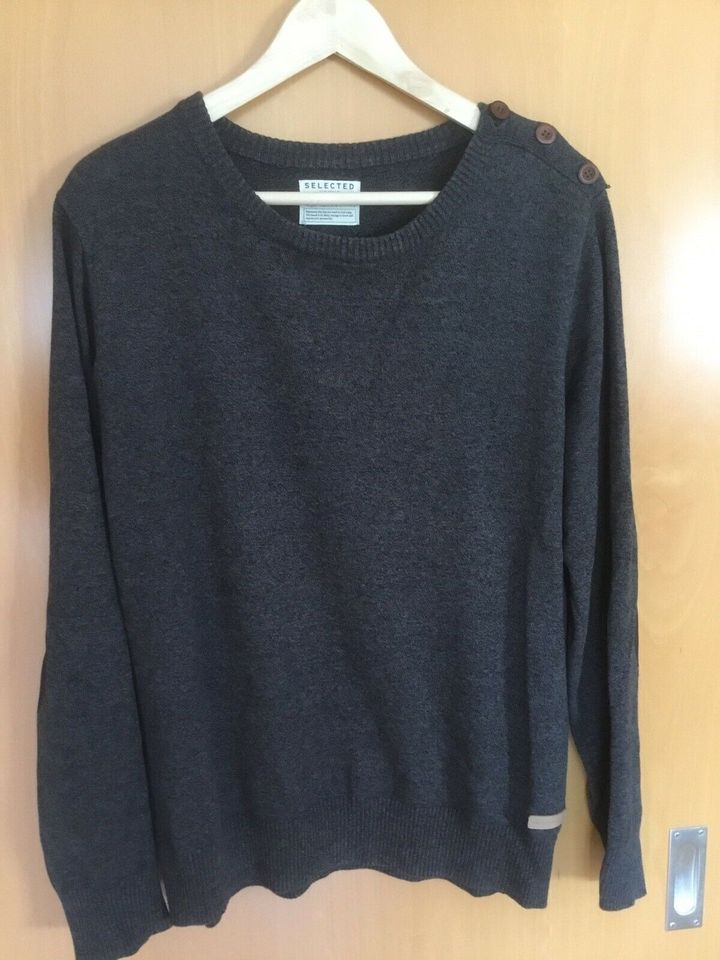 Herren Pullover grau anthracit Pulli Selected Gr. M in Pansdorf