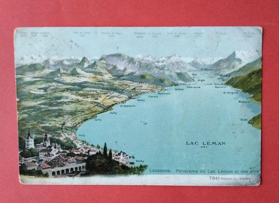 Alte Postkarte AK Lac Leman in Albstadt