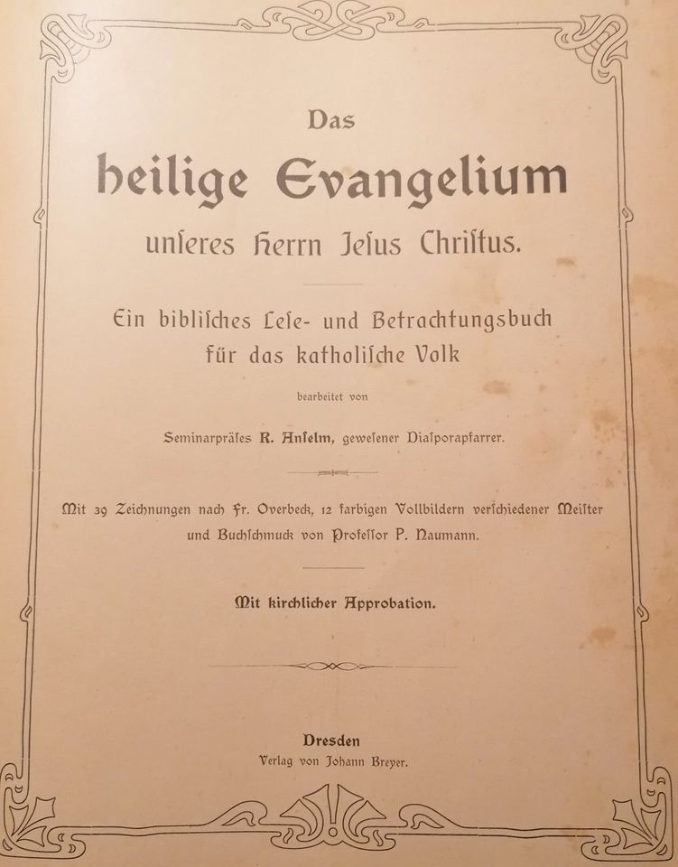 >Das heilige Evangelium unseres Herrn Jesus Christus in Pirna