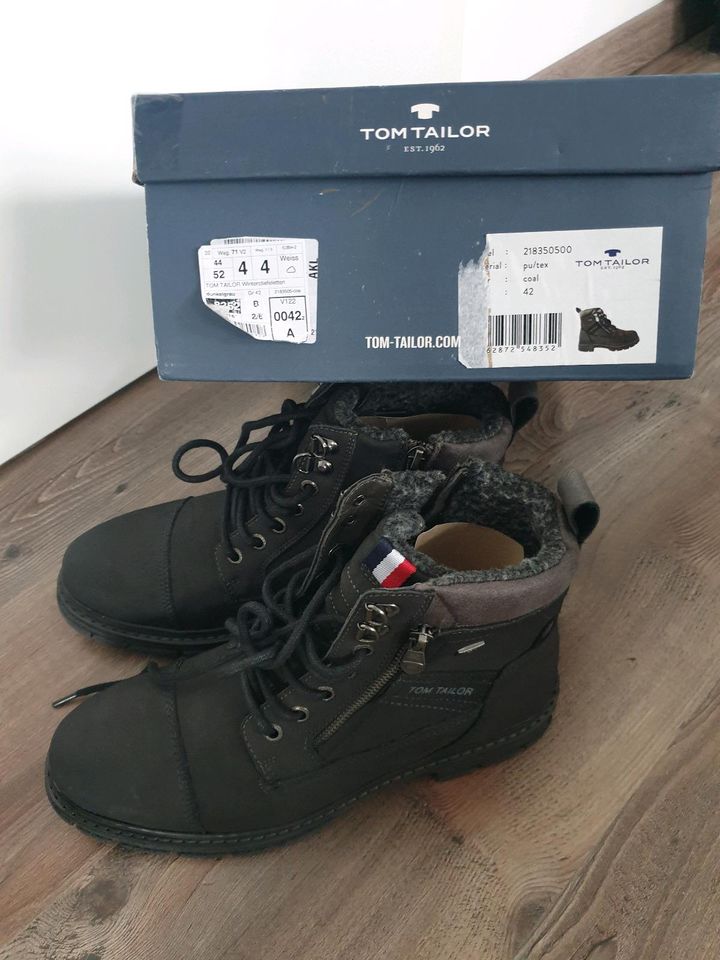Tom Tailor Boots Unisex Gr. 42 schwarz in Lehrte