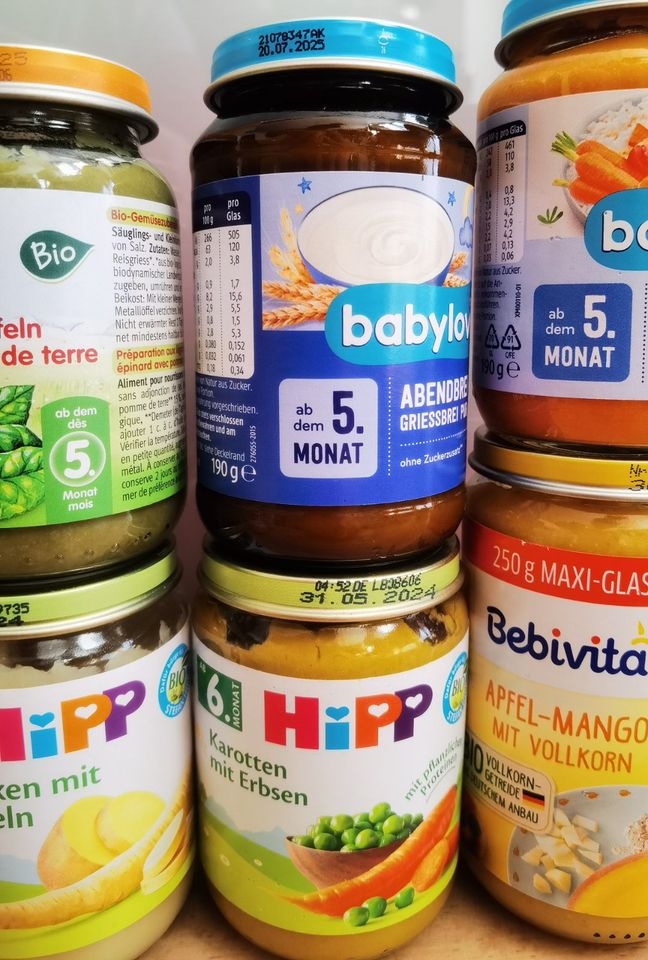 Babynahrung Babybrei  Gläschen Hipp, Hölle, Bio Babylove,Babyvita in Taufkirchen Vils